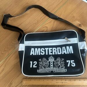 Amsterdam Black and White Crossbody Bag